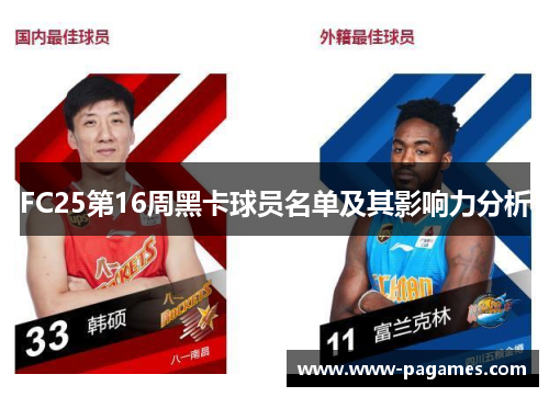 FC25第16周黑卡球员名单及其影响力分析 FC25第16周黑卡球员名单及其影响力分析