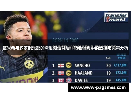 基米希与多家俱乐部的深度对话背后：转会谈判中的选择与决策分析